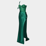One Shoulder Satin Backless Maxi Dresses Thusfar