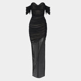 Ruch Mesh Split Thign Maxi Dresses