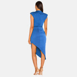 Sleeveless Irregular Diagonal Midi Dress Thusfar