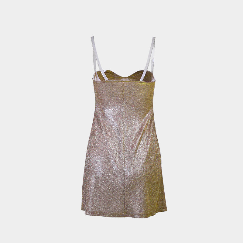 Bright Silk Diamond Mini Dress Thusfar