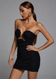Strapless Backless Ruched Mini Dresses Thusfar