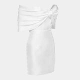 Alison Big Bow Satin Mini Dress Thusfar