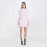 Pink Jacquard Mini Dress Thusfar