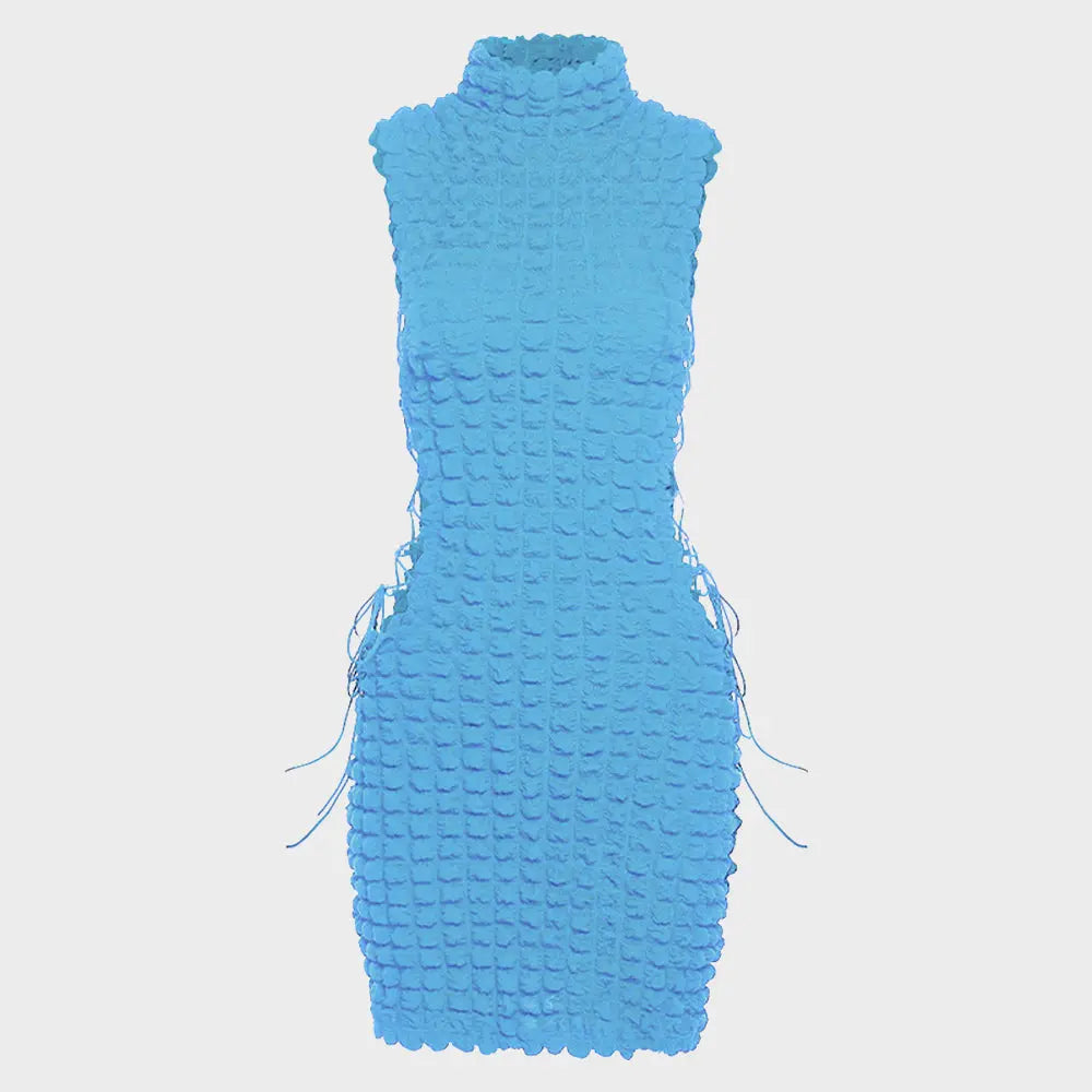 Side Bandage Hollow Out Mini Dress Thusfar