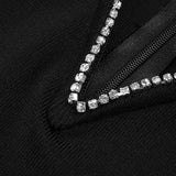 Strapless Diamante Backless Maxi Dress Thusfar